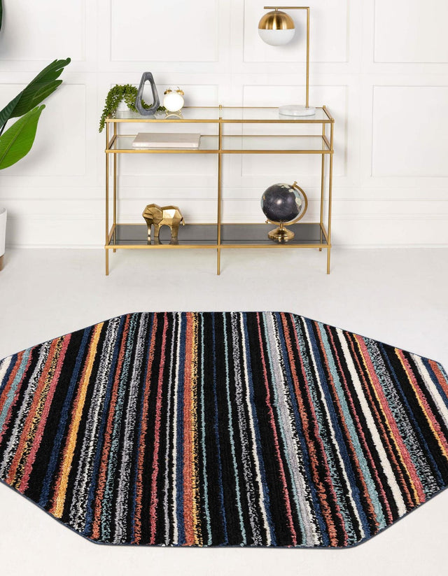 Multicolor 7' 10 x 7' 10 Tagine Octagon Area Rug Durable 100% Polyester Modern Unique Easy Clean Carpet for Indoor Home Decor for Sale at Rug Engine