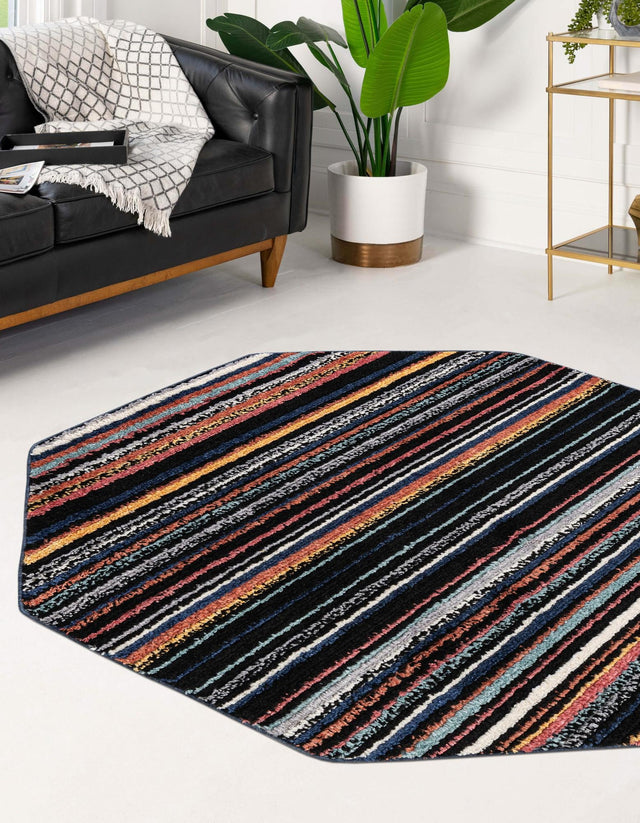 Multicolor 7' 10 x 7' 10 Tagine Octagon Area Rug Durable 100% Polyester Modern Unique Easy Clean Carpet for Indoor Home Decor for Sale at Rug Engine