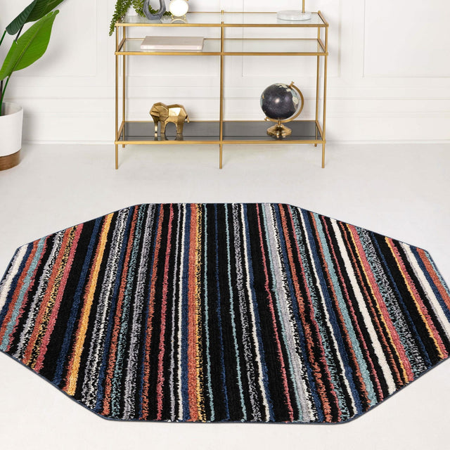 Multicolor 7' 10 x 7' 10 Tagine Octagon Area Rug Durable 100% Polyester Modern Unique Easy Clean Carpet for Indoor Home Decor for Sale at Rug Engine