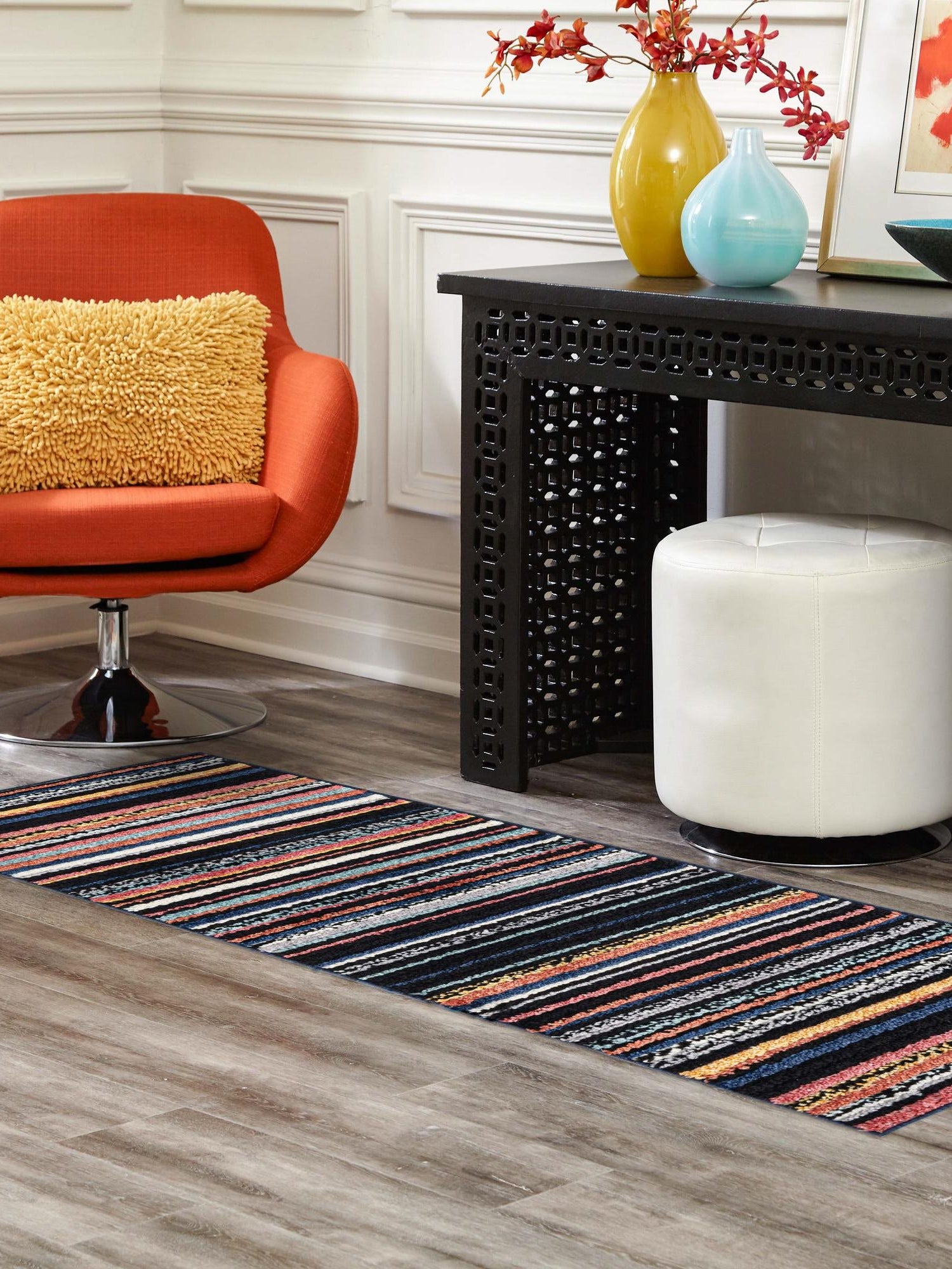 Multicolor 2' x 7' 10 Tagine Runner Area Rug Durable 100% Polyester Modern Unique Easy Clean Carpet for Indoor Home Decor for Sale at Rug Engine