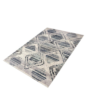Blue Gray 9' x 12' Tagine Rectangle Area Rug Durable 100% Polyester Modern Unique Easy Clean Carpet for Indoor Home Decor for Sale at Rug Engine