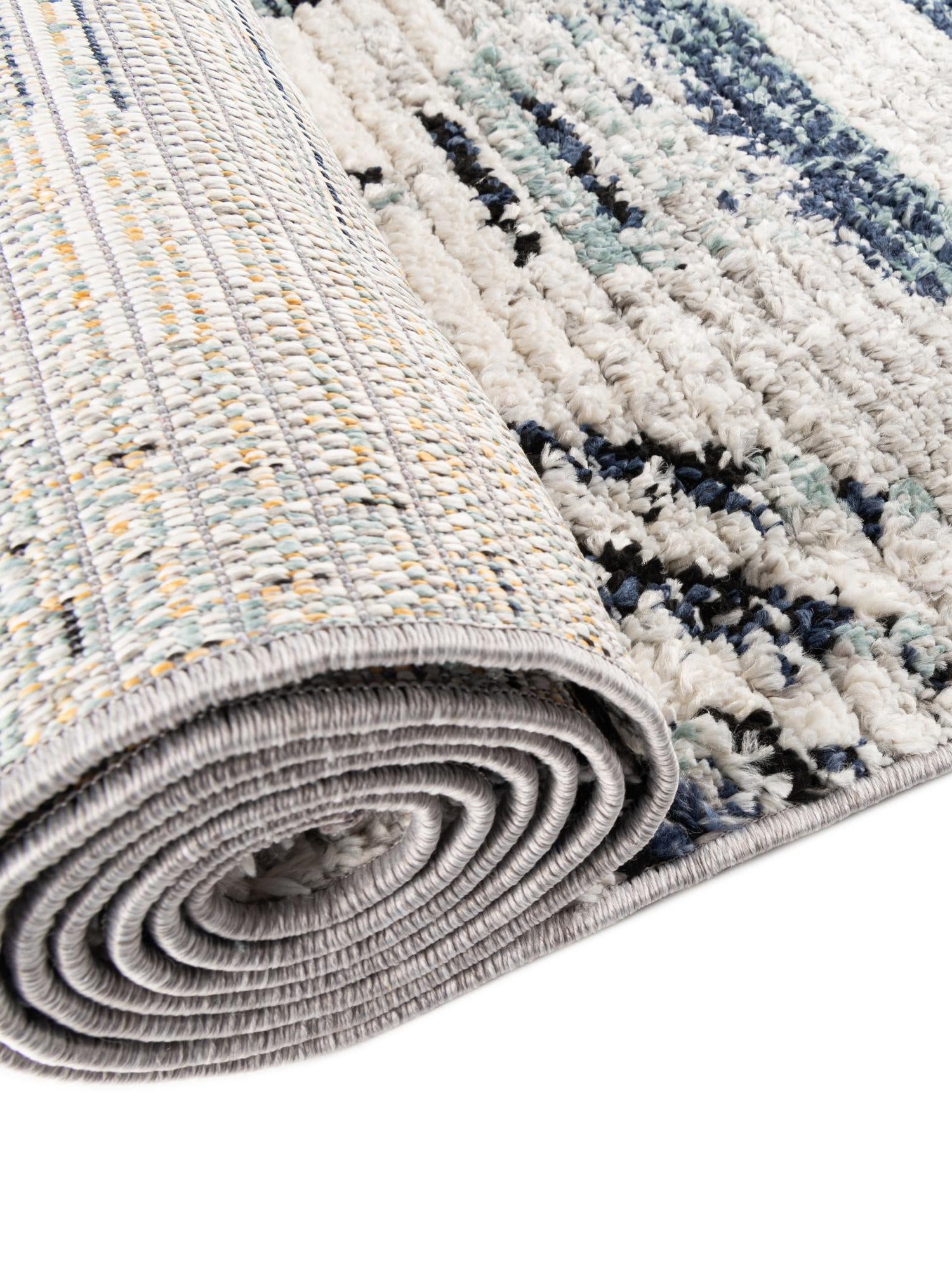 Blue Gray 4' x 6' Tagine Rectangle Area Rug Durable 100% Polyester Modern Unique Easy Clean Carpet for Indoor Home Decor for Sale at Rug Engine