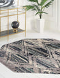 Blue Gray 7' 10 x 7' 10 Tagine Octagon Area Rug Durable 100% Polyester Modern Unique Easy Clean Carpet for Indoor Home Decor for Sale at Rug Engine