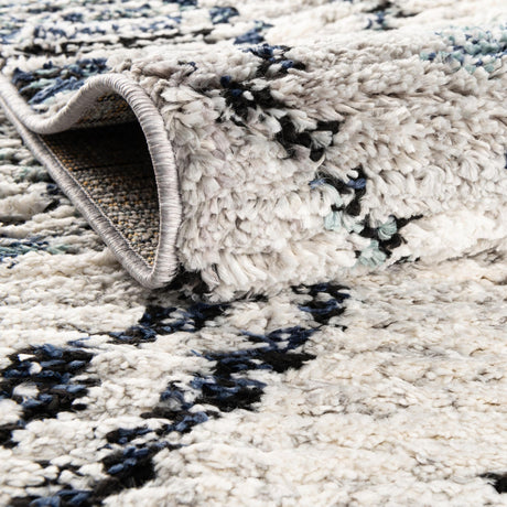 Blue Gray 5' 3 x 5' 3 Tagine Octagon Area Rug Durable 100% Polyester Modern Unique Easy Clean Carpet for Indoor Home Decor for Sale at Rug Engine