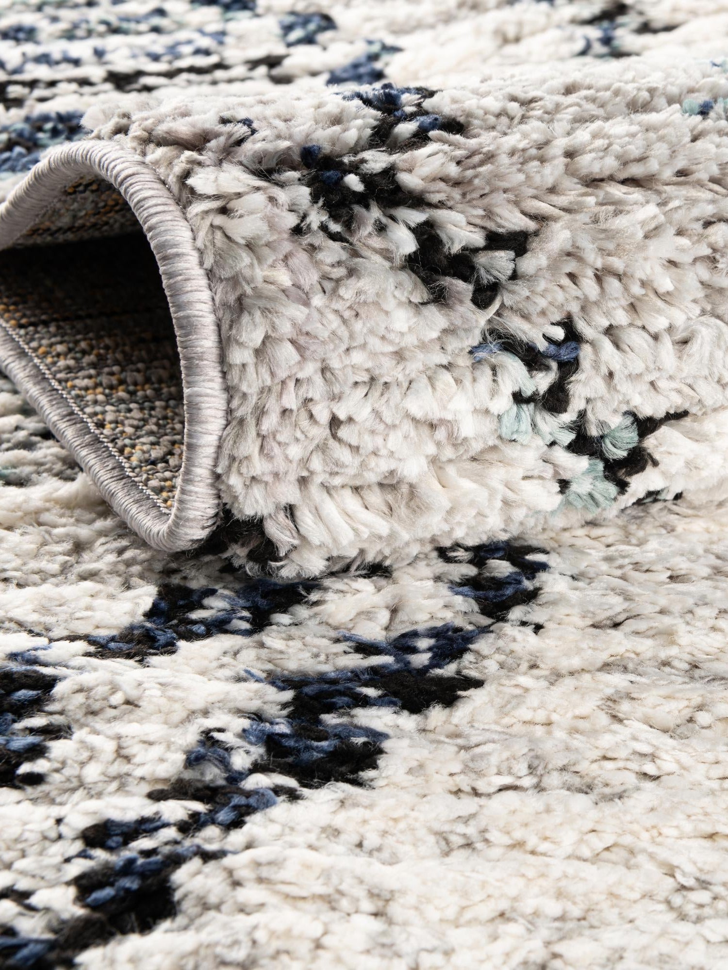 Blue Gray 7' 10 x 7' 10 Tagine Octagon Area Rug Durable 100% Polyester Modern Unique Easy Clean Carpet for Indoor Home Decor for Sale at Rug Engine