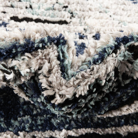 Blue Gray 5' 3 x 5' 3 Tagine Octagon Area Rug Durable 100% Polyester Modern Unique Easy Clean Carpet for Indoor Home Decor for Sale at Rug Engine