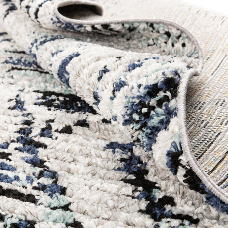 Blue Gray 5' 3 x 5' 3 Tagine Octagon Area Rug Durable 100% Polyester Modern Unique Easy Clean Carpet for Indoor Home Decor for Sale at Rug Engine