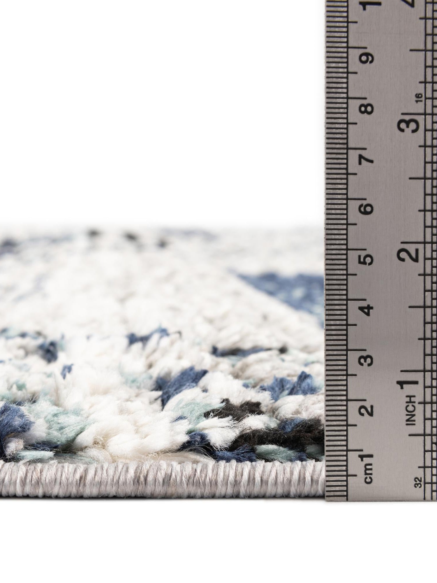 Blue Gray 2' x 7' 10 Tagine Runner Area Rug Durable 100% Polyester Modern Unique Easy Clean Carpet for Indoor Home Decor for Sale at Rug Engine