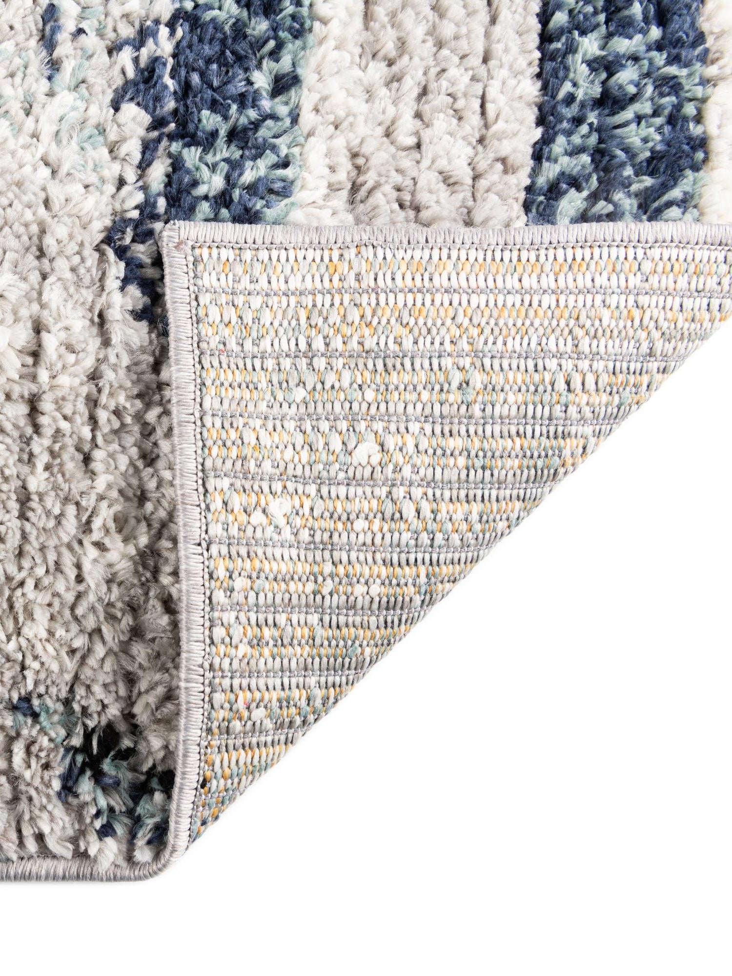 Blue Gray 2' x 7' 10 Tagine Runner Area Rug Durable 100% Polyester Modern Unique Easy Clean Carpet for Indoor Home Decor for Sale at Rug Engine