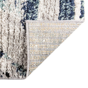Blue Gray 2' x 6' Tagine Runner Area Rug Durable 100% Polyester Modern Unique Easy Clean Carpet for Indoor Home Decor for Sale at Rug Engine