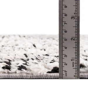 Black and White 5' 3 x 5' 3 Tagine Octagon Area Rug Durable 100% Polyester Modern Unique Easy Clean Carpet for Indoor Home Decor for Sale at Rug Engine