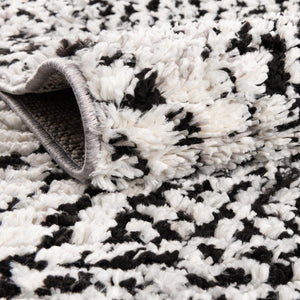 Black and White 7' 10 x 7' 10 Tagine Octagon Area Rug Durable 100% Polyester Modern Unique Easy Clean Carpet for Indoor Home Decor for Sale at Rug Engine