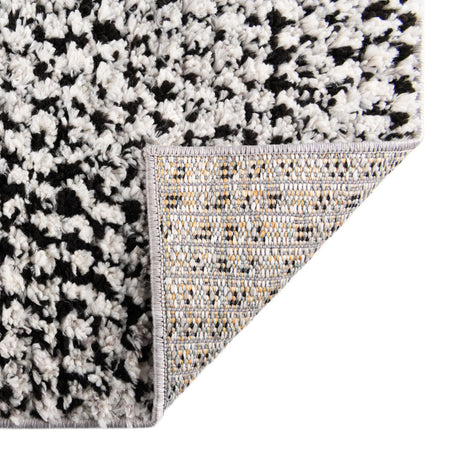 Black and White 5' 3 x 5' 3 Tagine Octagon Area Rug Durable 100% Polyester Modern Unique Easy Clean Carpet for Indoor Home Decor for Sale at Rug Engine