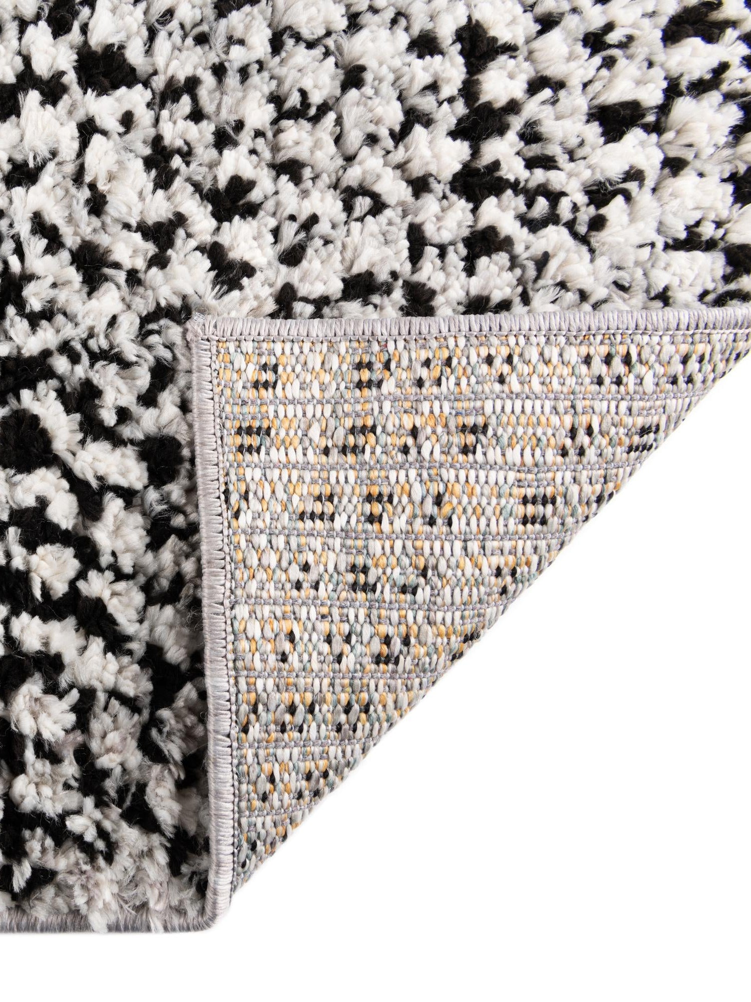 Black and White 7' 10 x 7' 10 Tagine Octagon Area Rug Durable 100% Polyester Modern Unique Easy Clean Carpet for Indoor Home Decor for Sale at Rug Engine