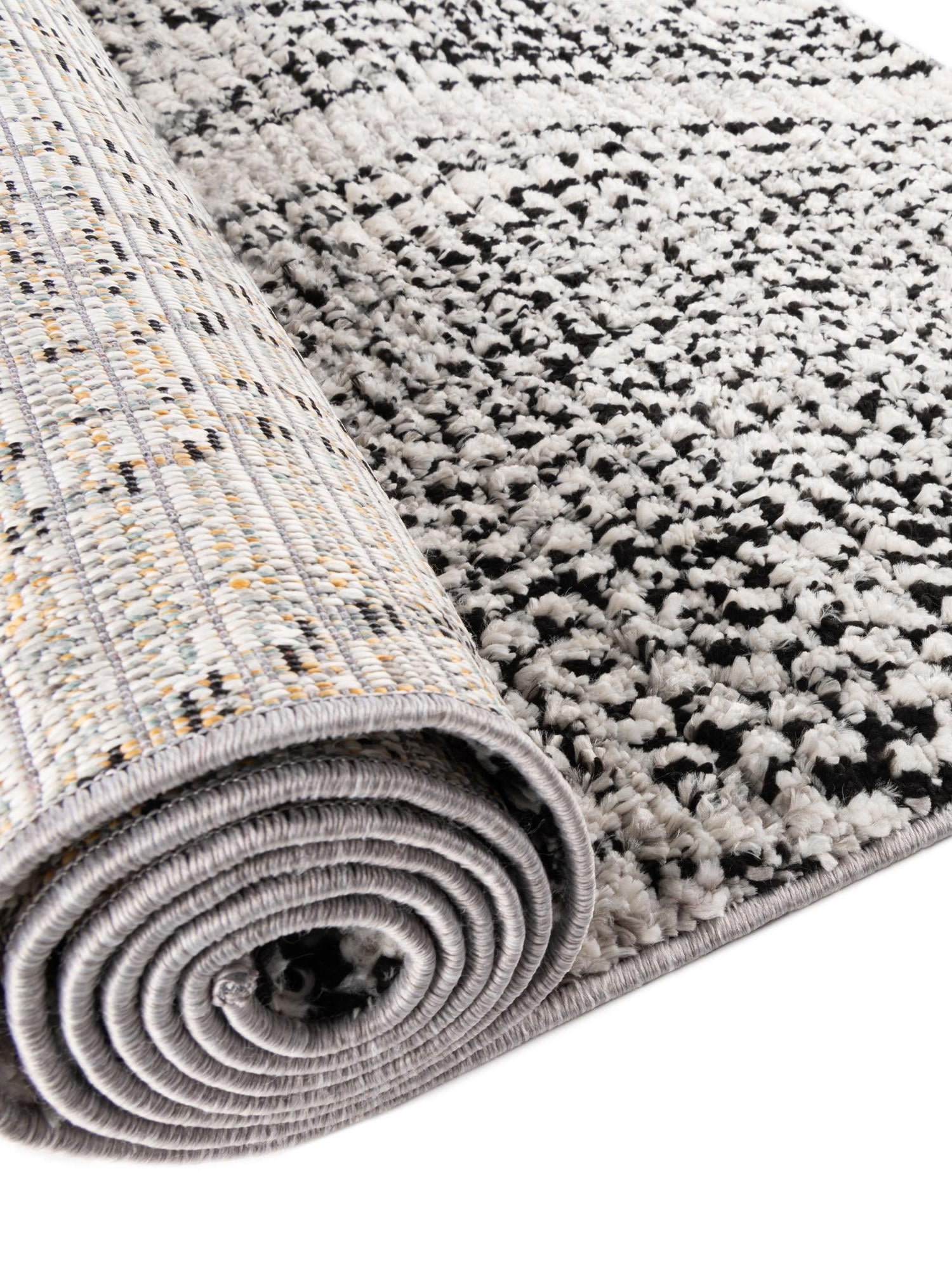 Black and White 2' 7 x 12' Tagine Runner Area Rug Durable 100% Polyester Modern Unique Easy Clean Carpet for Indoor Home Decor for Sale at Rug Engine