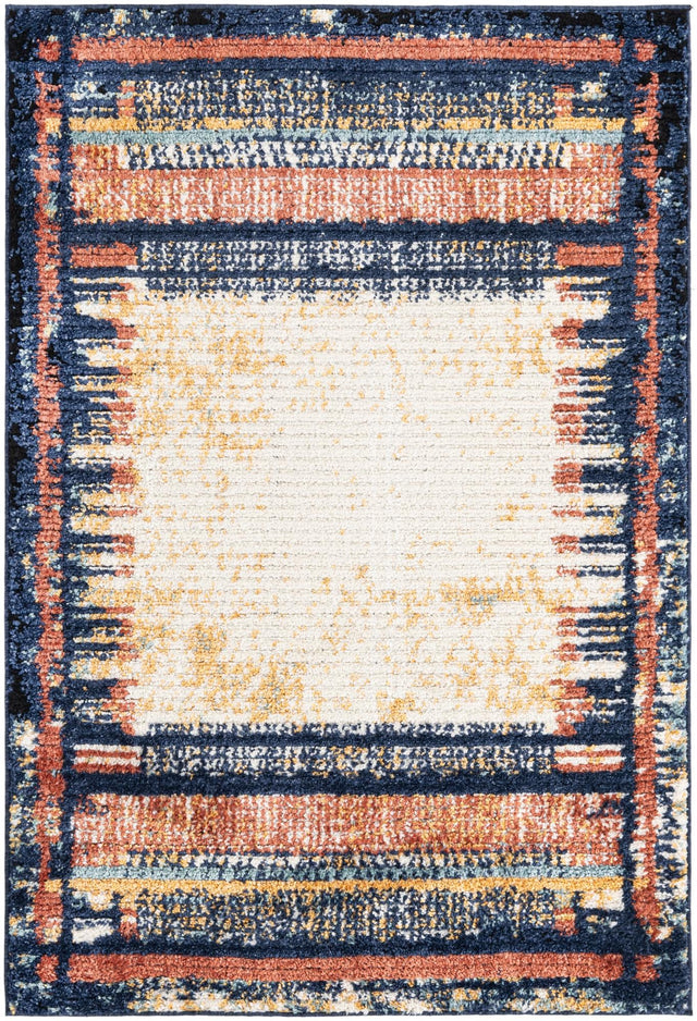 Multicolor 4' x 6' Tagine Rectangle Area Rug Durable 100% Polyester Modern Unique Easy Clean Carpet for Indoor Home Decor for Sale at Rug Engine