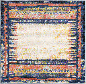 Multicolor 5' 3 x 5' 3 Tagine Square Area Rug Durable 100% Polyester Modern Unique Easy Clean Carpet for Indoor Home Decor for Sale at Rug Engine