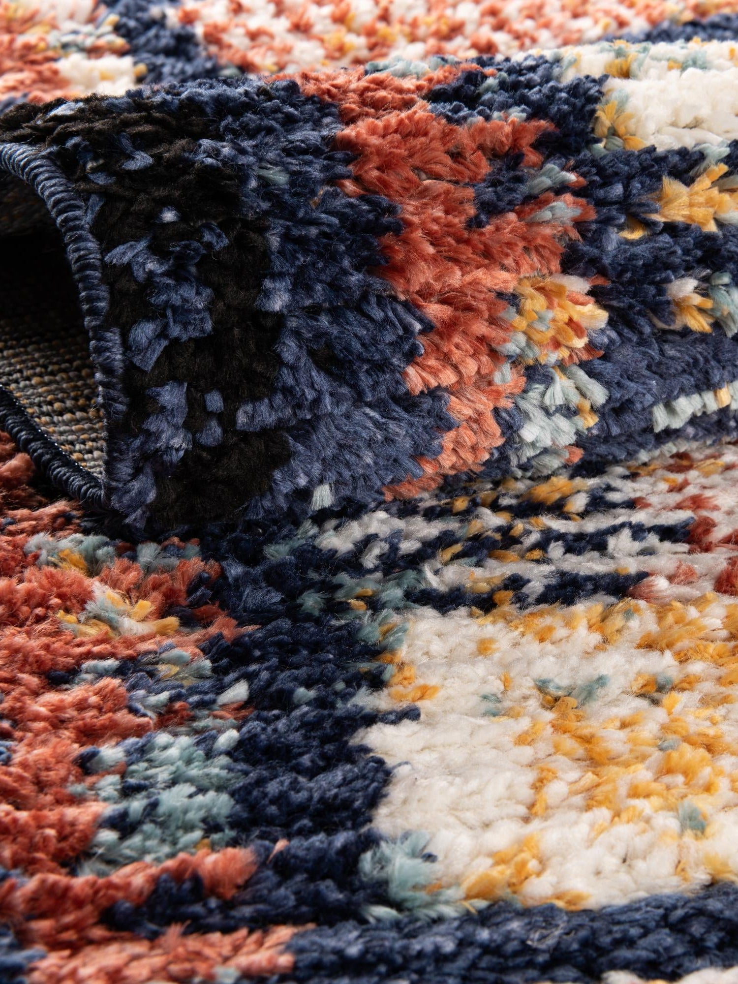 Multicolor 2' x 5' Tagine Runner Area Rug Durable 100% Polyester Modern Unique Easy Clean Carpet for Indoor Home Decor for Sale at Rug Engine