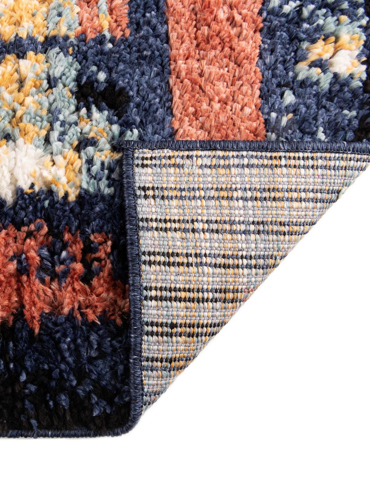 Multicolor 2' x 5' Tagine Runner Area Rug Durable 100% Polyester Modern Unique Easy Clean Carpet for Indoor Home Decor for Sale at Rug Engine