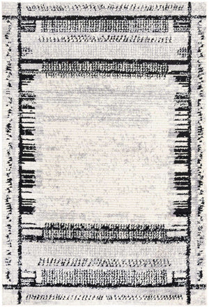 Black and White 6' x 9' Tagine Rectangle Area Rug Durable 100% Polyester Modern Unique Easy Clean Carpet for Indoor Home Decor for Sale at Rug Engine