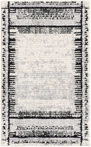 Black and White 3' 3 x 5' 3 Tagine Rectangle Area Rug Durable 100% Polyester Modern Unique Easy Clean Carpet for Indoor Home Decor for Sale at Rug Engine