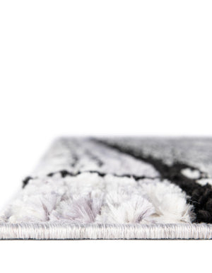 Black and White 7' 10 x 7' 10 Tagine Octagon Area Rug Durable 100% Polyester Modern Unique Easy Clean Carpet for Indoor Home Decor for Sale at Rug Engine