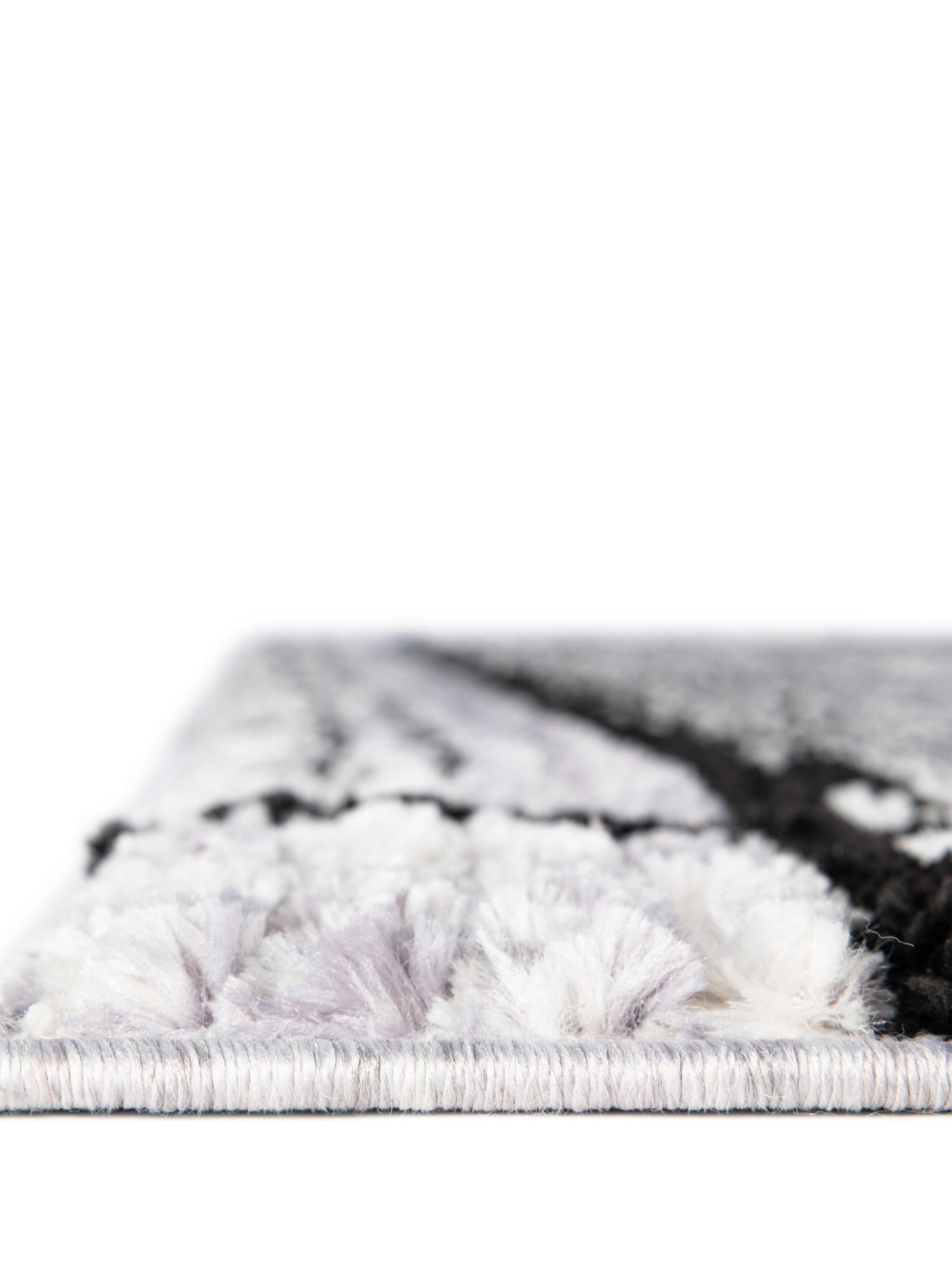Black and White 5' 3 x 5' 3 Tagine Octagon Area Rug Durable 100% Polyester Modern Unique Easy Clean Carpet for Indoor Home Decor for Sale at Rug Engine