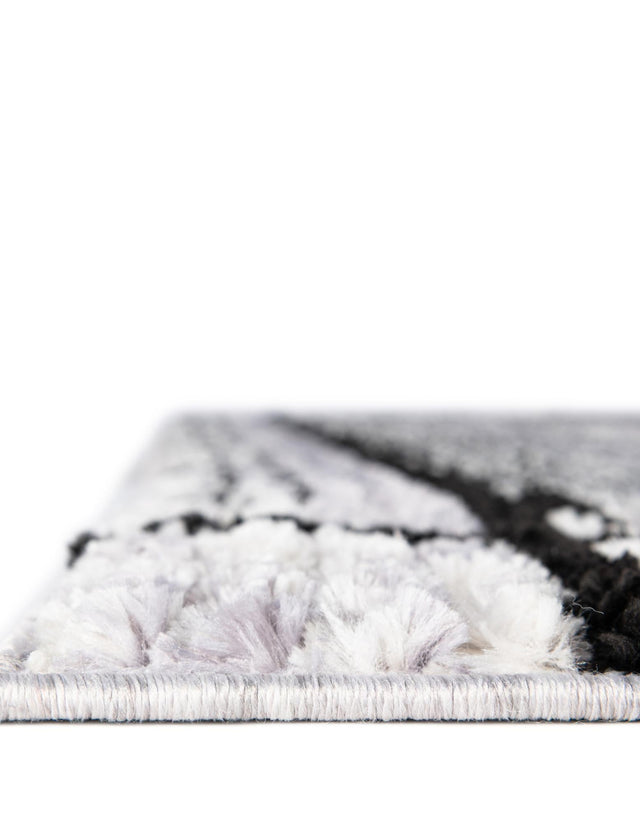 Black and White 5' 3 x 5' 3 Tagine Octagon Area Rug Durable 100% Polyester Modern Unique Easy Clean Carpet for Indoor Home Decor for Sale at Rug Engine