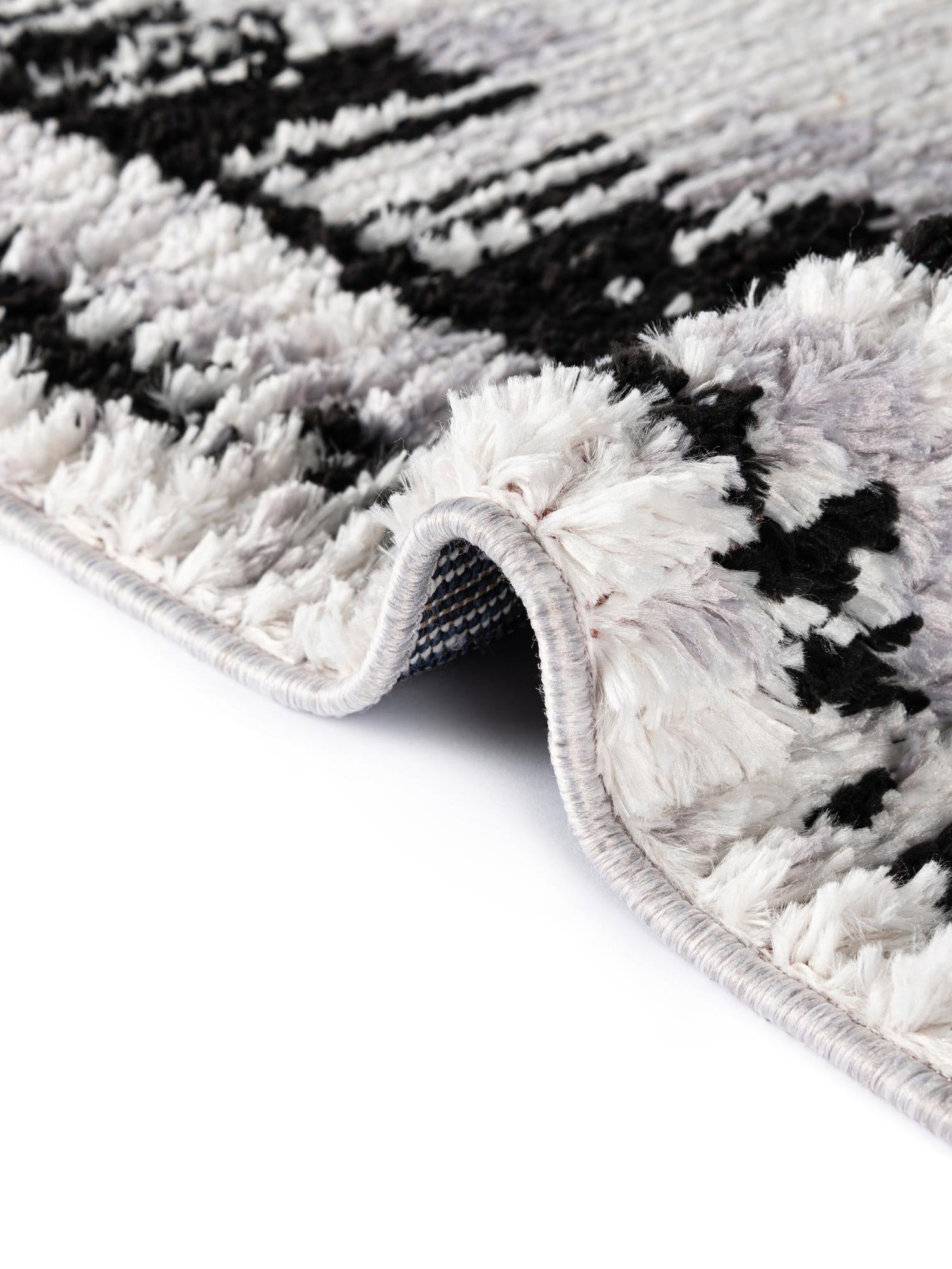 Black and White 5' 3 x 5' 3 Tagine Octagon Area Rug Durable 100% Polyester Modern Unique Easy Clean Carpet for Indoor Home Decor for Sale at Rug Engine