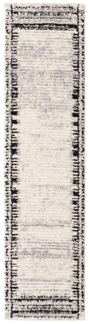 Black and White 2' x 7' 10 Tagine Runner Area Rug Durable 100% Polyester Modern Unique Easy Clean Carpet for Indoor Home Decor for Sale at Rug Engine
