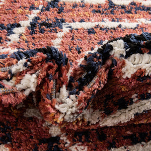 Rust Orange 5' 3 x 5' 3 Tagine Octagon Area Rug Durable 100% Polyester Modern Unique Easy Clean Carpet for Indoor Home Decor for Sale at Rug Engine