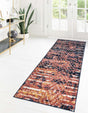 Rust Orange 2' 7 x 12' Tagine Runner Area Rug Durable 100% Polyester Modern Unique Easy Clean Carpet for Indoor Home Decor for Sale at Rug Engine