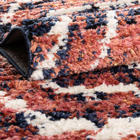 Rust Orange 2' 7 x 12' Tagine Runner Area Rug Durable 100% Polyester Modern Unique Easy Clean Carpet for Indoor Home Decor for Sale at Rug Engine