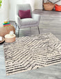 Black and White 7' 10 x 7' 10 Tagine Square Area Rug Durable 100% Polyester Modern Unique Easy Clean Carpet for Indoor Home Decor for Sale at Rug Engine