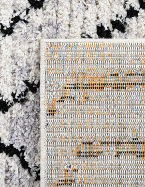Black and White 5' 3 x 5' 3 Tagine Octagon Area Rug Durable 100% Polyester Modern Unique Easy Clean Carpet for Indoor Home Decor for Sale at Rug Engine