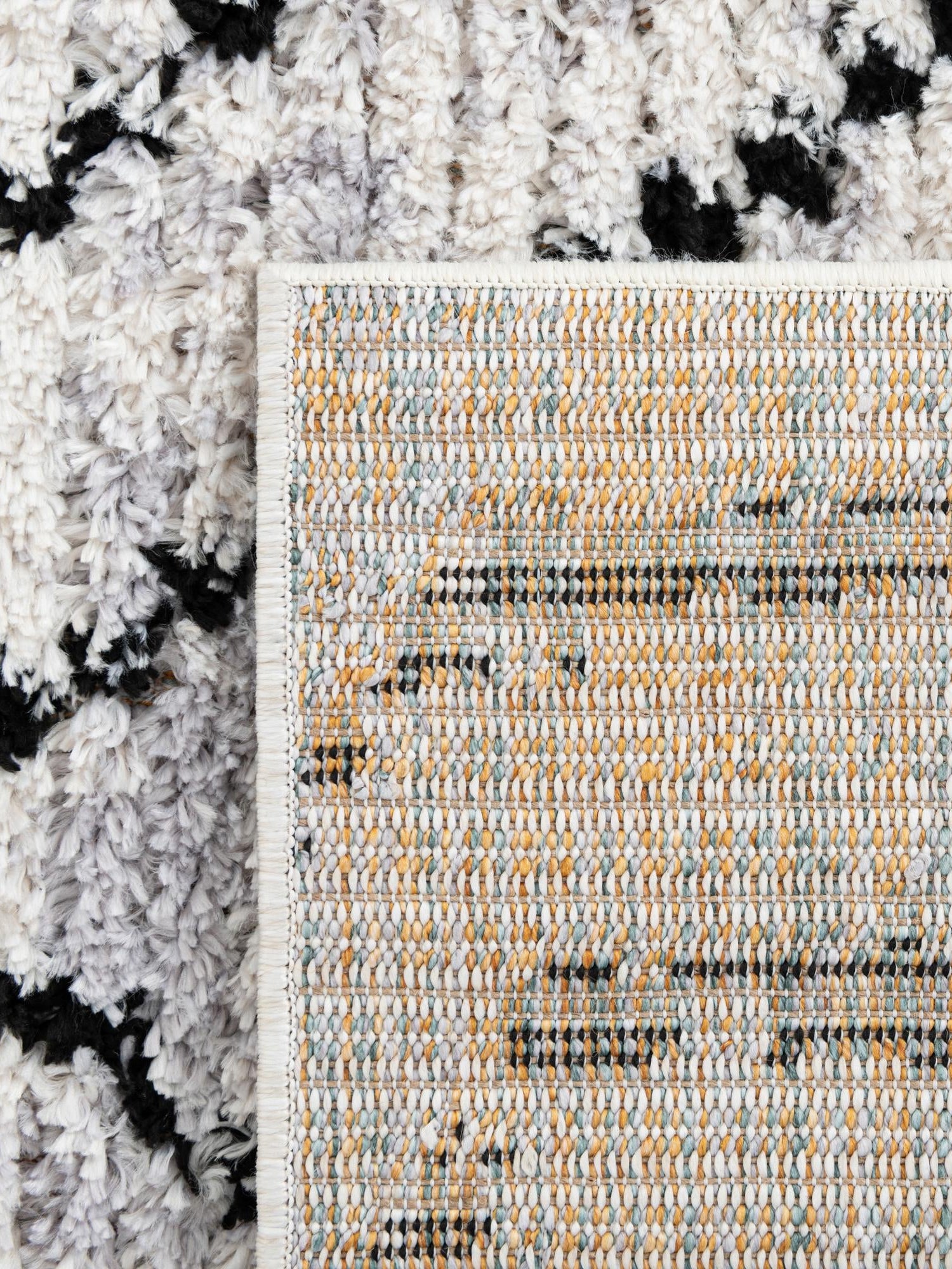 Black and White 7' 10 x 7' 10 Tagine Octagon Area Rug Durable 100% Polyester Modern Unique Easy Clean Carpet for Indoor Home Decor for Sale at Rug Engine
