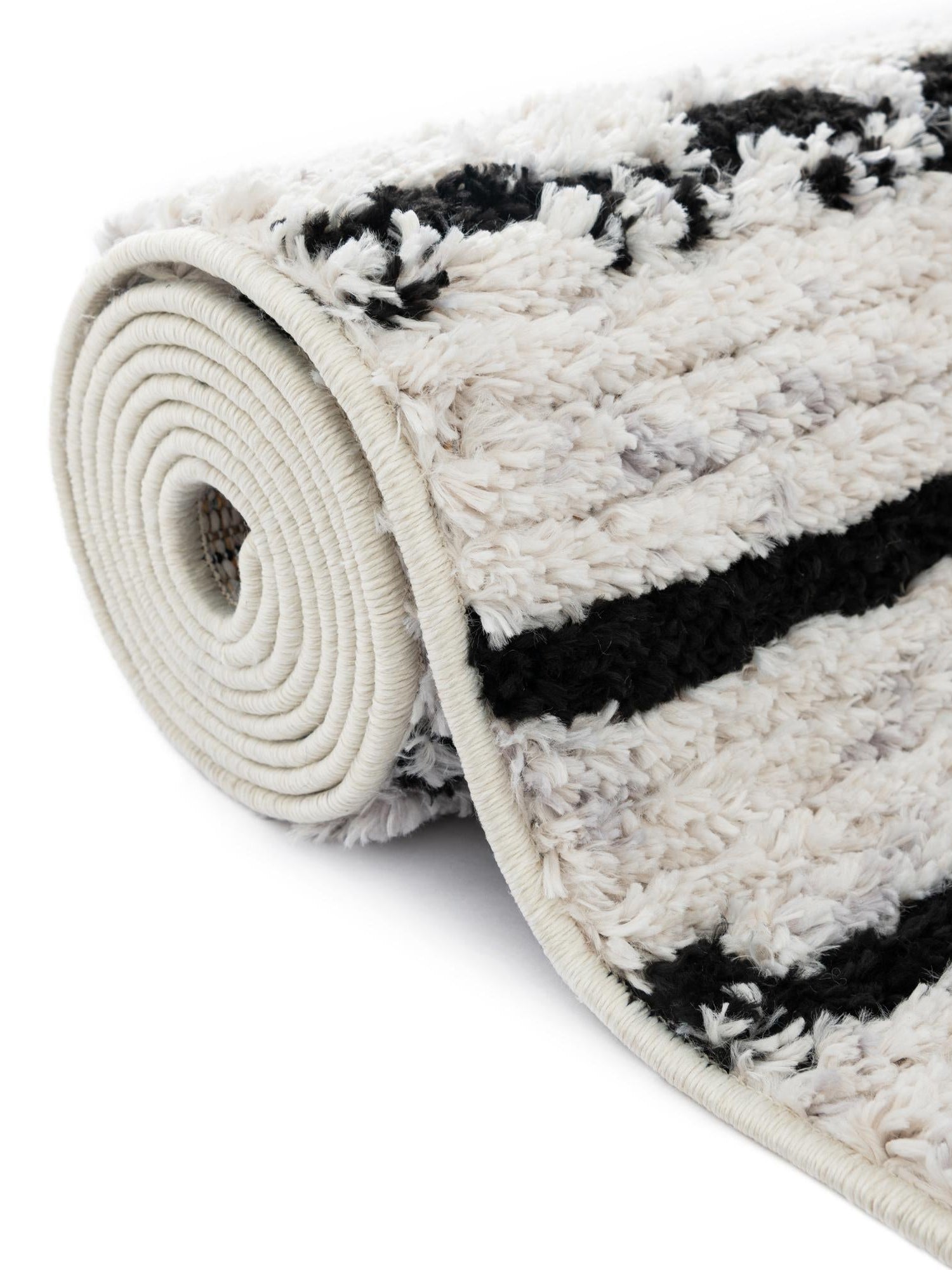 Black and White 7' 10 x 7' 10 Tagine Octagon Area Rug Durable 100% Polyester Modern Unique Easy Clean Carpet for Indoor Home Decor for Sale at Rug Engine