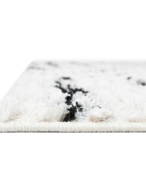 Black and White 2' 7 x 12' Tagine Runner Area Rug Durable 100% Polyester Modern Unique Easy Clean Carpet for Indoor Home Decor for Sale at Rug Engine
