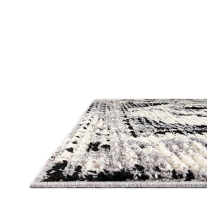 Black and White 6' x 9' Tagine Rectangle Area Rug Durable 100% Polyester Modern Unique Easy Clean Carpet for Indoor Home Decor for Sale at Rug Engine