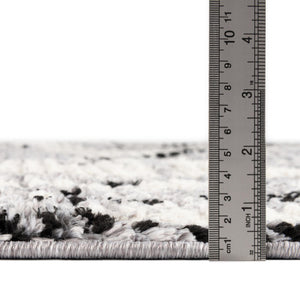 Black and White 5' 3 x 5' 3 Tagine Octagon Area Rug Durable 100% Polyester Modern Unique Easy Clean Carpet for Indoor Home Decor for Sale at Rug Engine