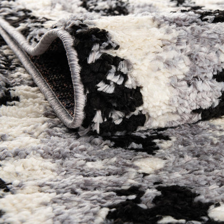 Black and White 5' 3 x 5' 3 Tagine Octagon Area Rug Durable 100% Polyester Modern Unique Easy Clean Carpet for Indoor Home Decor for Sale at Rug Engine