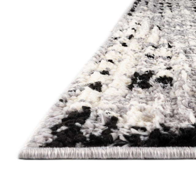 Black and White 5' 3 x 5' 3 Tagine Octagon Area Rug Durable 100% Polyester Modern Unique Easy Clean Carpet for Indoor Home Decor for Sale at Rug Engine