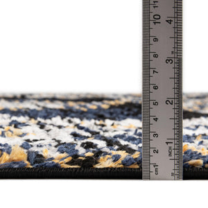Blue 2' x 10' Tagine Runner Area Rug Durable 100% Polyester Modern Unique Easy Clean Carpet for Indoor Home Decor for Sale at Rug Engine