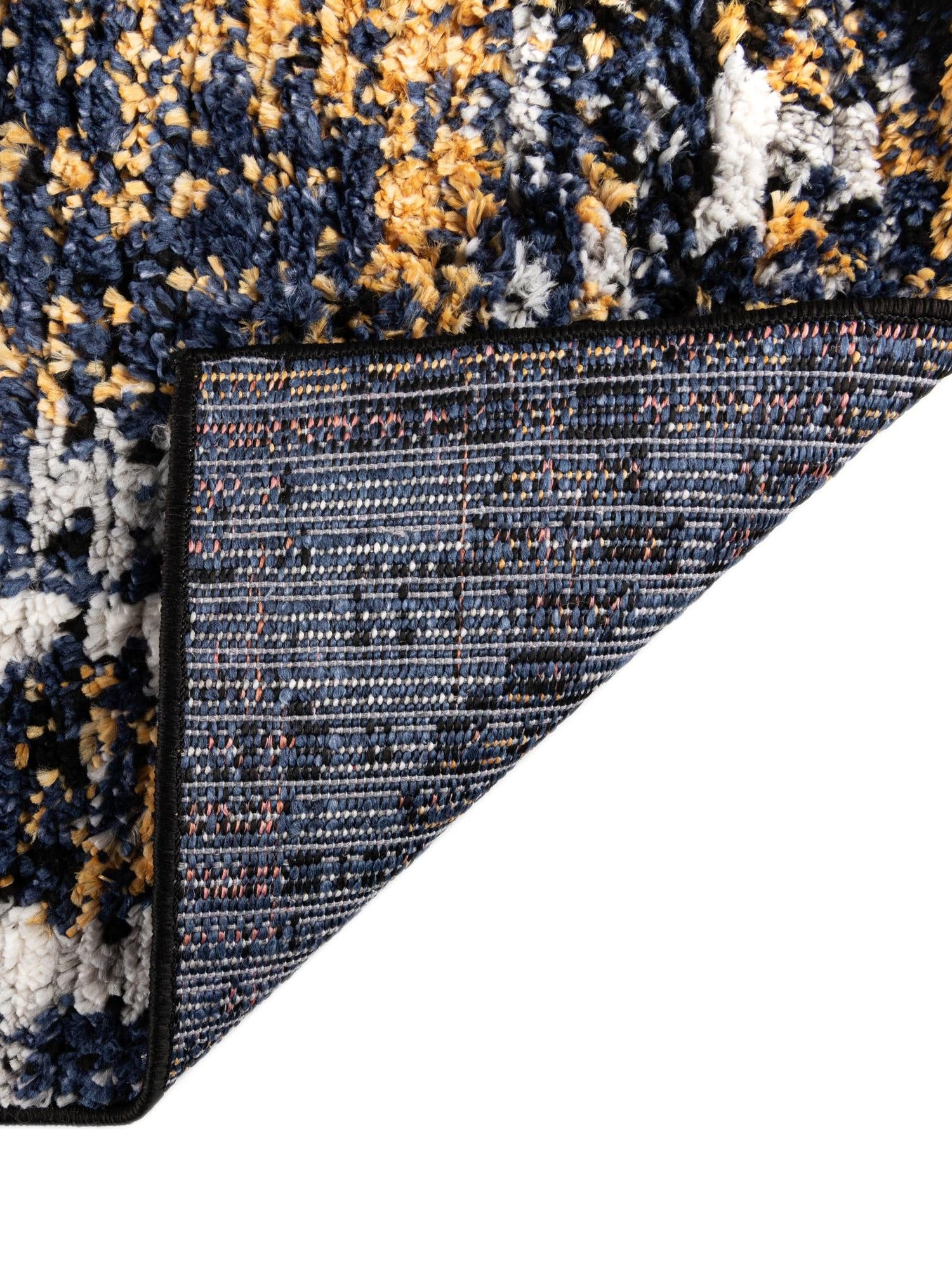 Blue 2' 7 x 12' Tagine Runner Area Rug Durable 100% Polyester Modern Unique Easy Clean Carpet for Indoor Home Decor for Sale at Rug Engine