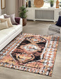 Terracotta 6' x 9' Tagine Rectangle Area Rug Durable 100% Polyester Modern Unique Easy Clean Carpet for Indoor Home Decor for Sale at Rug Engine