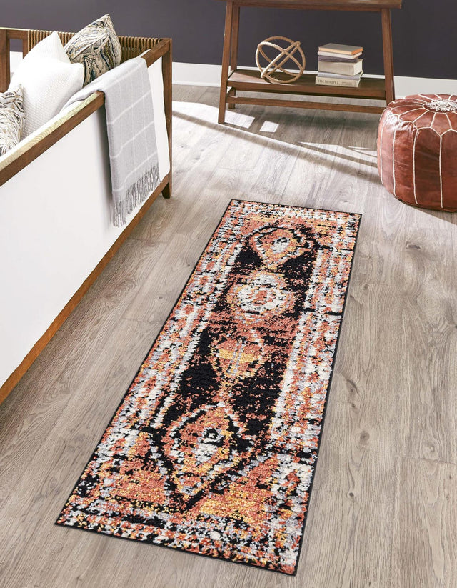 Terracotta 2' x 6' Tagine Runner Area Rug Durable 100% Polyester Modern Unique Easy Clean Carpet for Indoor Home Decor for Sale at Rug Engine