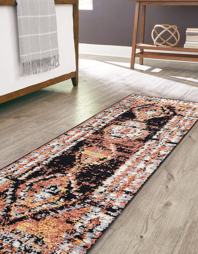 Terracotta 2' x 6' Tagine Runner Area Rug Durable 100% Polyester Modern Unique Easy Clean Carpet for Indoor Home Decor for Sale at Rug Engine