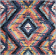 Blue 5' 3 x 5' 3 Tagine Square Area Rug Durable 100% Polyester Modern Unique Easy Clean Carpet for Indoor Home Decor for Sale at Rug Engine