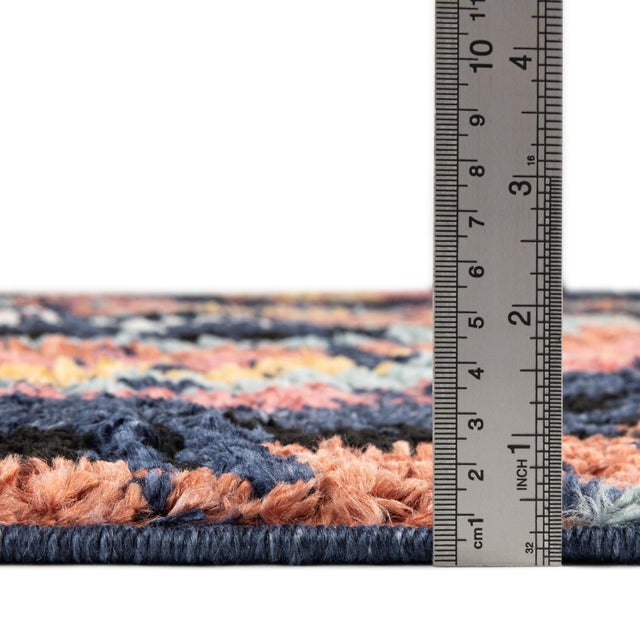 Blue 7' 10 x 7' 10 Tagine Octagon Area Rug Durable 100% Polyester Modern Unique Easy Clean Carpet for Indoor Home Decor for Sale at Rug Engine