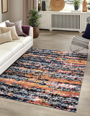 Multicolor 7' 10 x 10' Tagine Rectangle Area Rug Durable 100% Polyester Modern Unique Easy Clean Carpet for Indoor Home Decor for Sale at Rug Engine